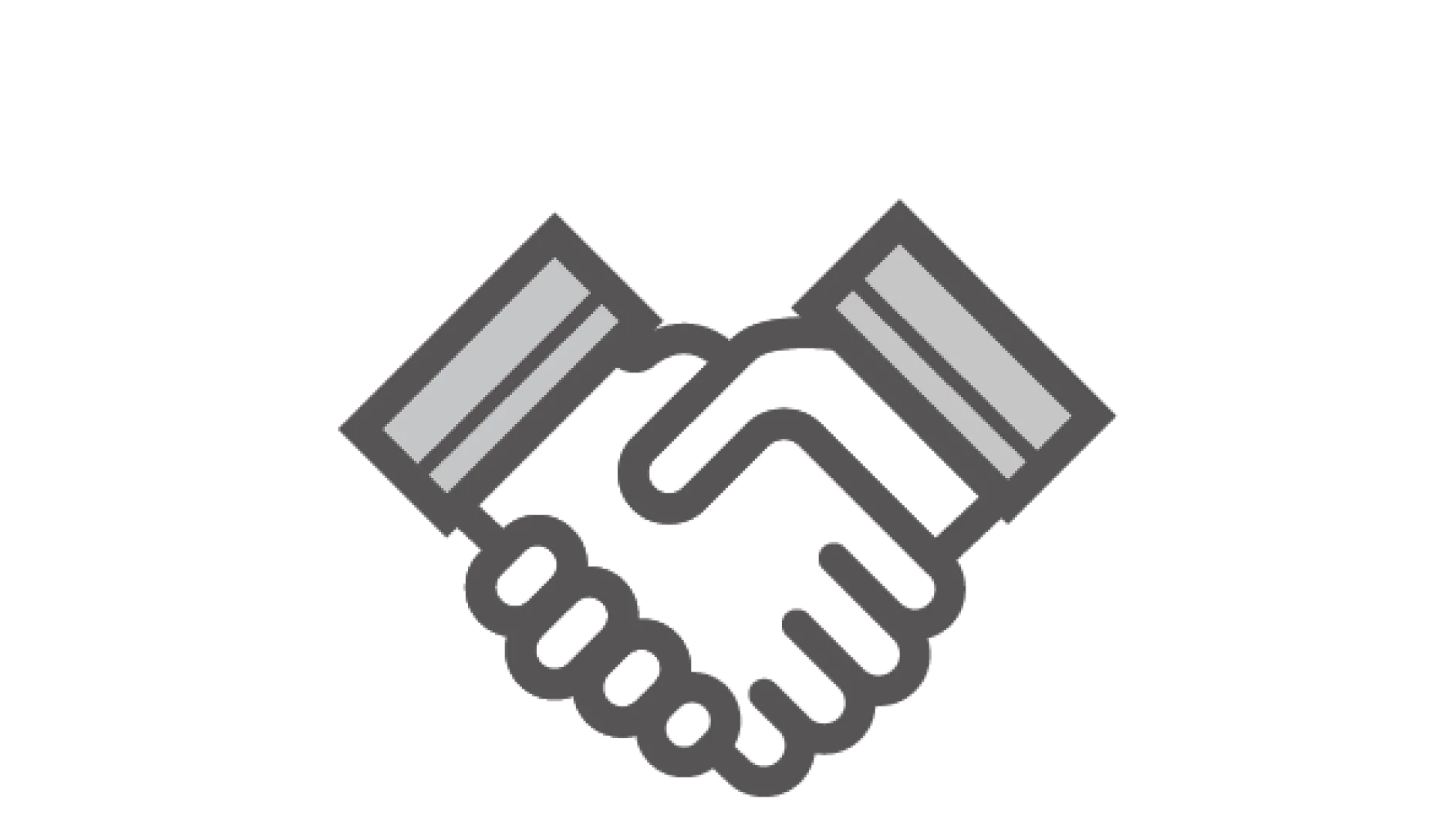 Icon of two hands shaking, symbolizing agreement or partnership. The illustration is in grayscale with simple, bold lines. (This text has been generated by AI)