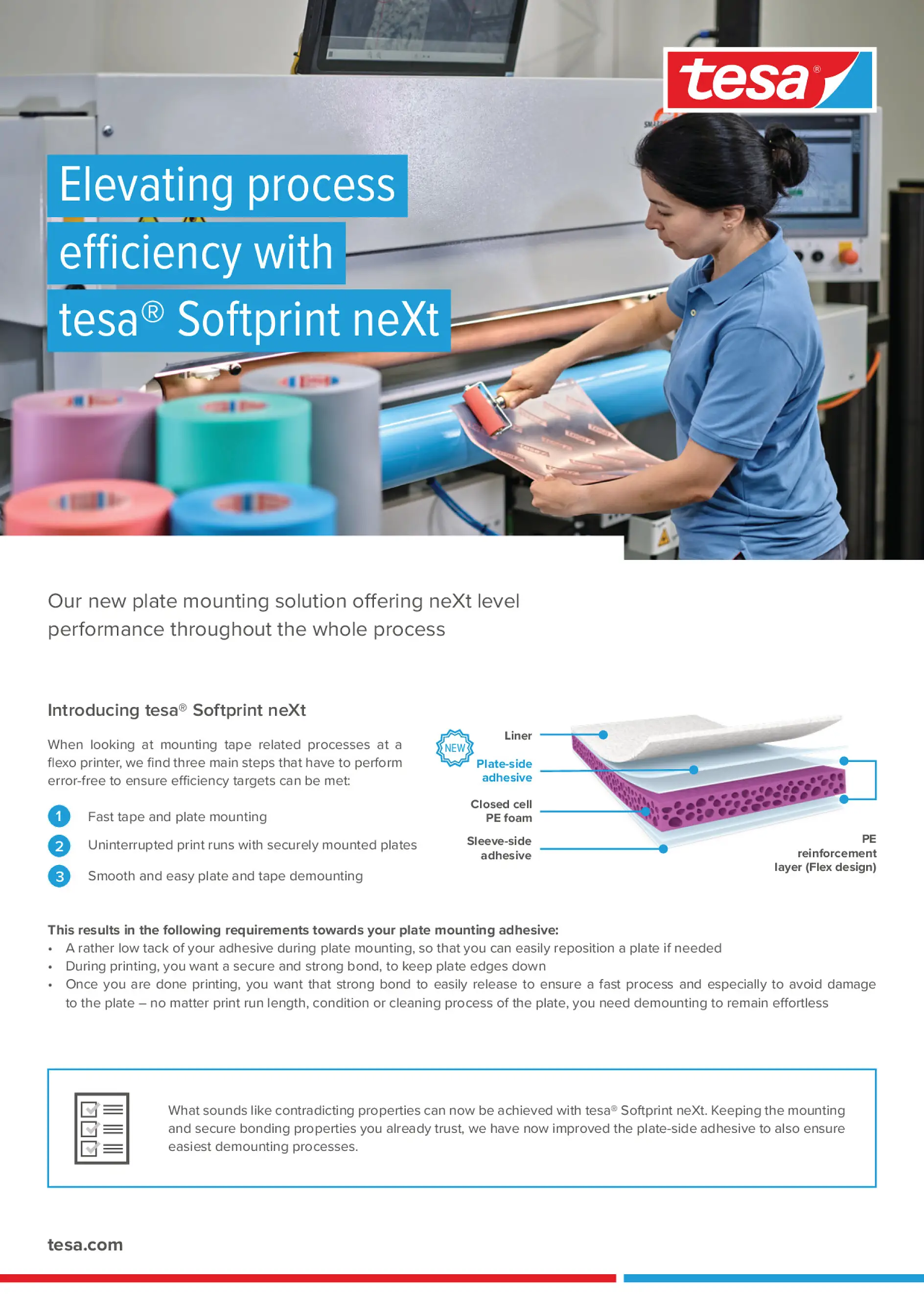 Elevating process efficiency with tesa® Softprint neXt